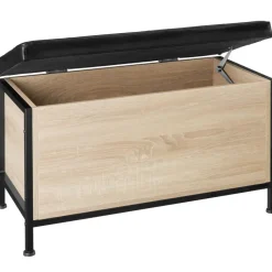 tectake Gestoffeerde zitkist Calico 81,5x41,5x50,5cm