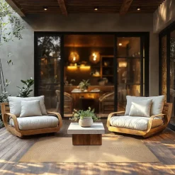 tectake® Gevlochten vloerkleed Vibe van jute, boho-stijl 120 x 170 cm