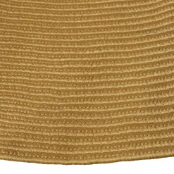 tectake® Geweven vloerkleed Raya in jute-look Ø 160 cm - Bruin