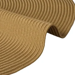 tectake® Geweven vloerkleed Raya in jute-look Ø 160 cm - Bruin