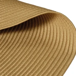 tectake® Geweven vloerkleed Raya in jute-look Ø 160 cm - Bruin