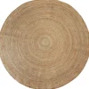 tectake® Handgeweven tapijt Glim van jute, boho-stijl, rond Ø 200 cm