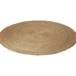 tectake® Handgeweven tapijt Glim van jute, boho-stijl, rond Ø 200 cm