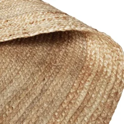 tectake® Handgeweven tapijt Glim van jute, boho-stijl, rond Ø 200 cm