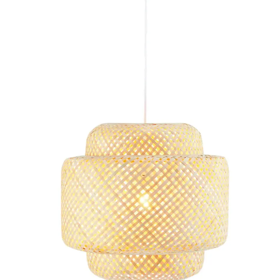tectake Hanglamp Lignea Lux van bamboe, in boho-stijl, 40W, Bruin