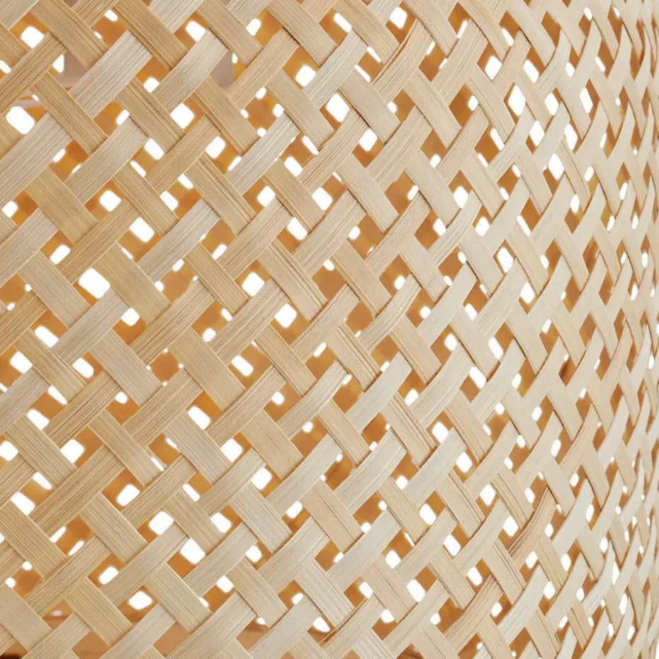 tectake Hanglamp Lignea Lux van bamboe, in boho-stijl, 40W, Bruin