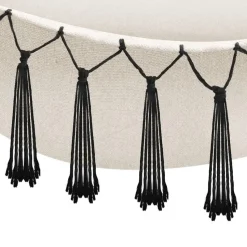 tectake Hangstoel Malika, boho-stijl, draagkracht 150kg, Beige