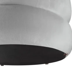 tectake Hocker Altu, gestoffeerd, opbergruimte, Fluweellook Grijs