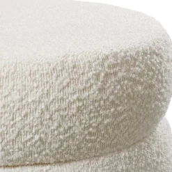 tectake Hocker Altu, gestoffeerd, opbergruimte, Bouclé Crèmewit