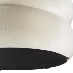 tectake Hocker Altu, gestoffeerd, opbergruimte, Fluweellook Crèmewit