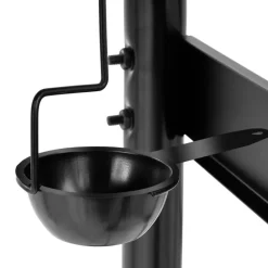 tectake Houtskool barbecue Smoker met thermometer, Zwart