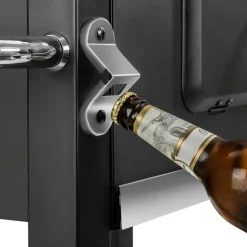 tectake Houtskoolbarbecue in hoogte verstelbaar, Zwart