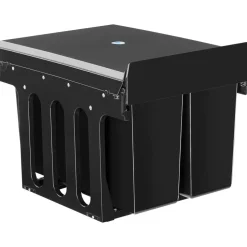 tectake Inbouw prullenbak Ashlyn, 3-voudige scheiding, 31L, telescooprails