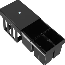 tectake Inbouw prullenbak Ashlyn, 3-voudige scheiding, 31L, telescooprails