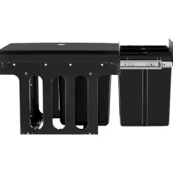 tectake Inbouw prullenbak Ashlyn, 3-voudige scheiding, 31L, telescooprails