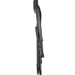 tectake Inklapbare campingstoel Müritz met hoofdkussen, aluminium, Antraciet