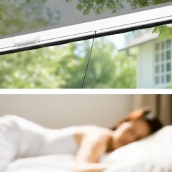 tectake Insectenwerend rolgordijn - 110 x 160 cm - Wit