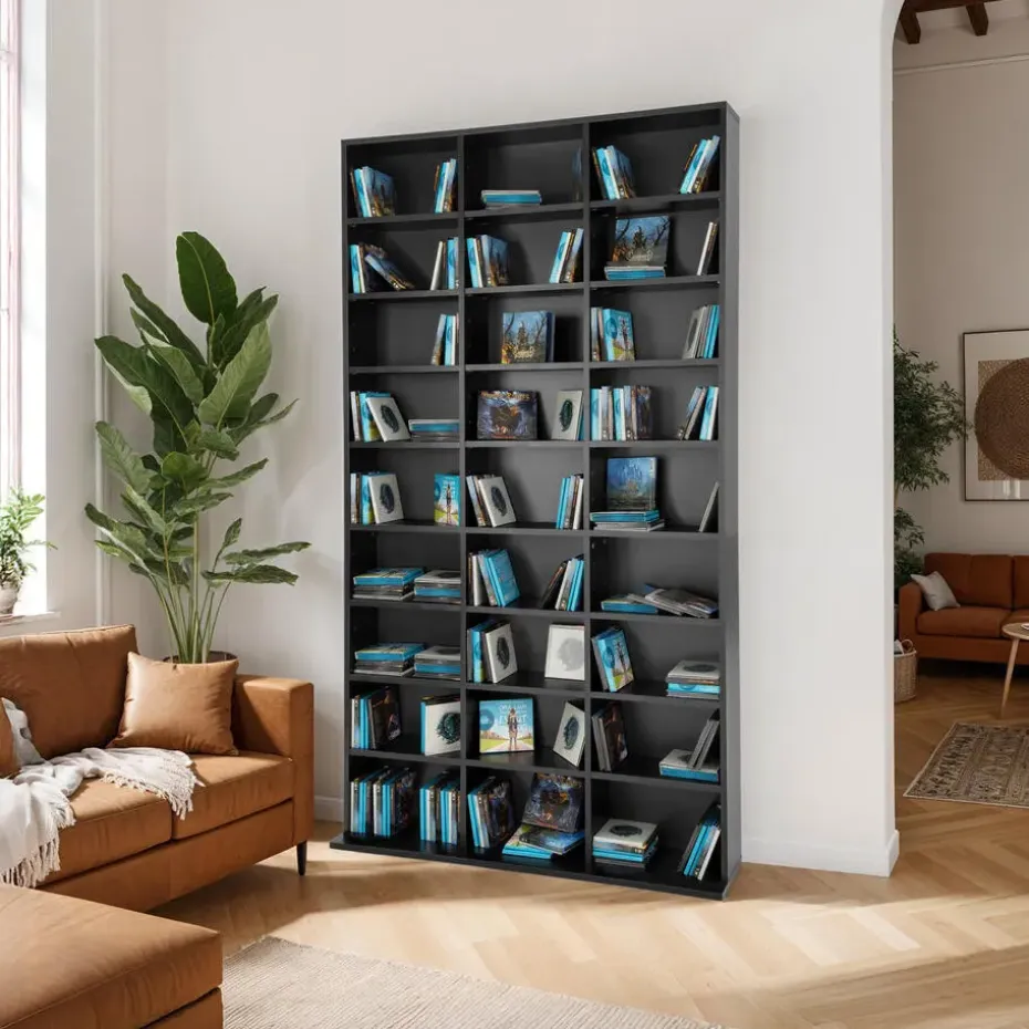 tectake Kast Christel 180x102x23,5cm, Zwart