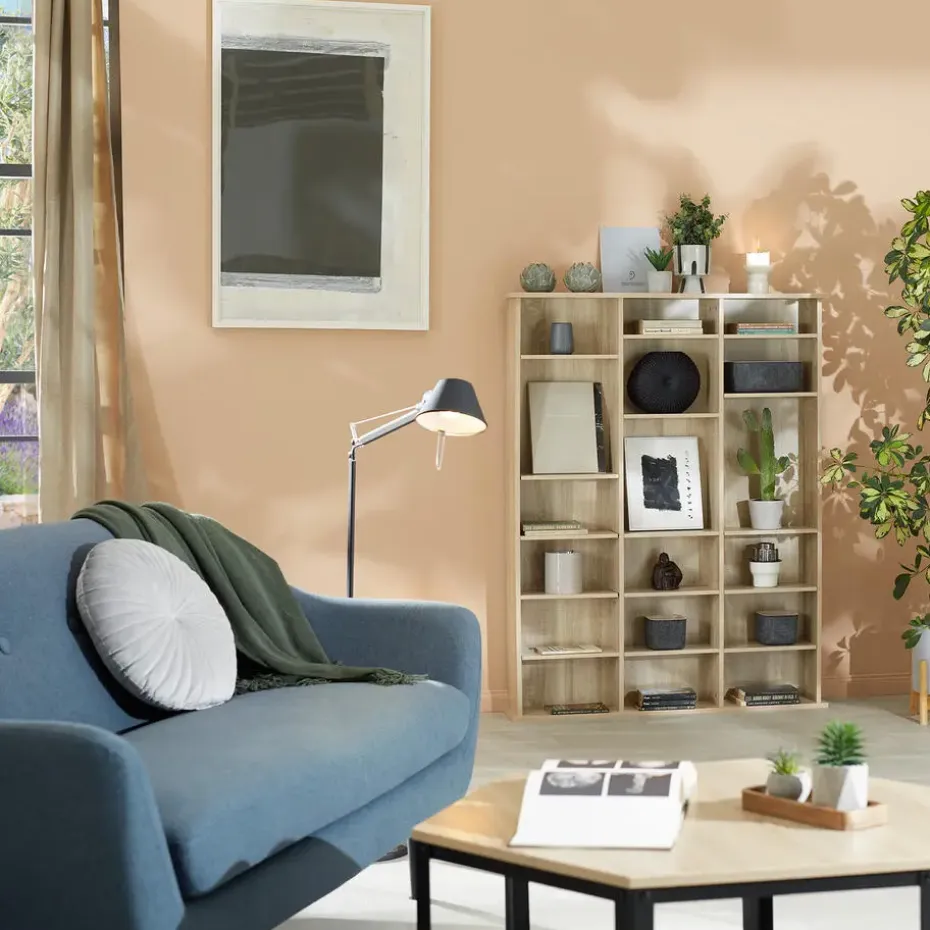 tectake Kast Stevie 105,5x19x136,5cm, Licht Hout, Eiken Sonoma