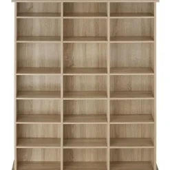 tectake Kast Stevie 105,5x19x136,5cm, Licht Hout, Eiken Sonoma