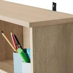 tectake Kast Stevie 105,5x19x136,5cm, Licht Hout, Eiken Sonoma