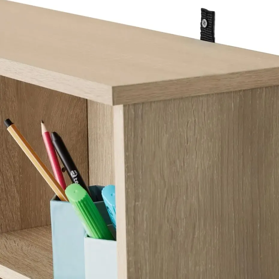 tectake Kast Stevie 105,5x19x136,5cm, Licht Hout, Eiken Sonoma