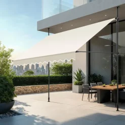 tectake Klemluifel met zwengel, in hoogte verstelbaar, Beige