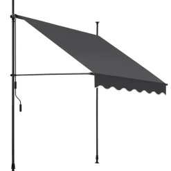 tectake Klemluifel met zwengel, in hoogte verstelbaar, Zwart / Grijs