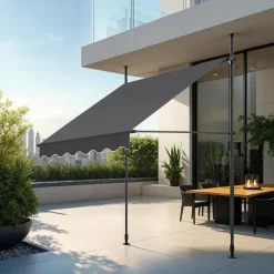 tectake Klemluifel met zwengel, in hoogte verstelbaar, Zwart / Grijs