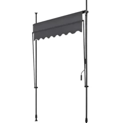 tectake Klemluifel met zwengel, in hoogte verstelbaar, Zwart / Grijs