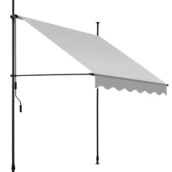 tectake Klemluifel met zwengel, in hoogte verstelbaar, Lichtgrijs