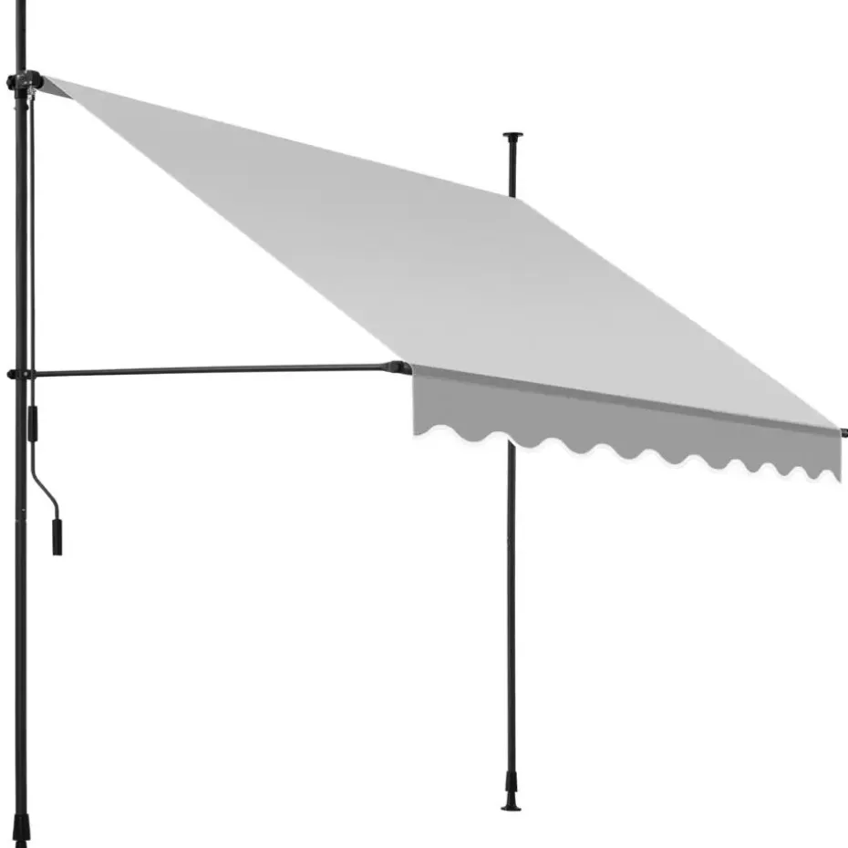 tectake Klemluifel met zwengel, in hoogte verstelbaar, Lichtgrijs