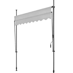 tectake Klemluifel met zwengel, in hoogte verstelbaar, Lichtgrijs