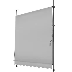 tectake Klemluifel met zwengel, in hoogte verstelbaar, Lichtgrijs