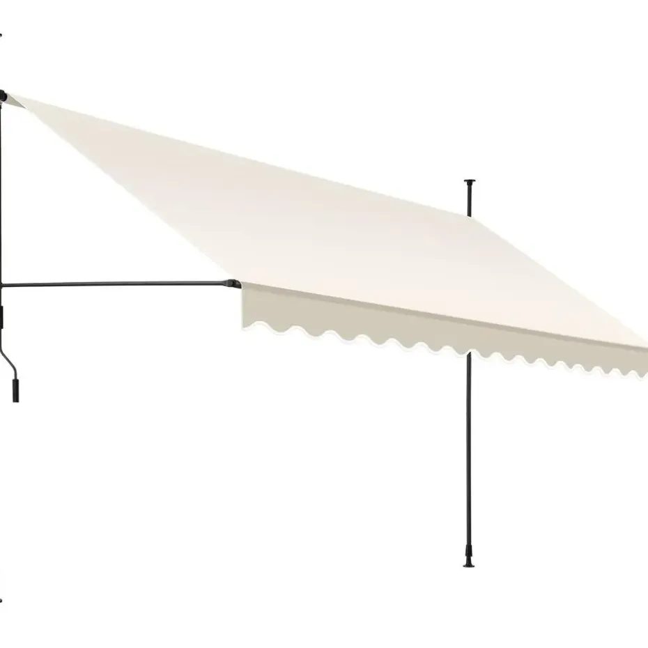 tectake Klemluifel met zwengel, in hoogte verstelbaar, Beige