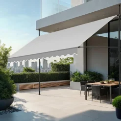 tectake Klemluifel met zwengel, in hoogte verstelbaar, Lichtgrijs