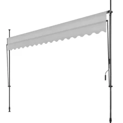 tectake Klemluifel met zwengel, in hoogte verstelbaar, Lichtgrijs