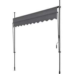 tectake Klemluifel met zwengel, in hoogte verstelbaar, Zwart / Grijs