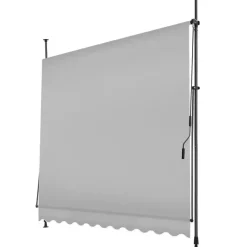 tectake Klemluifel met zwengel, in hoogte verstelbaar, Lichtgrijs