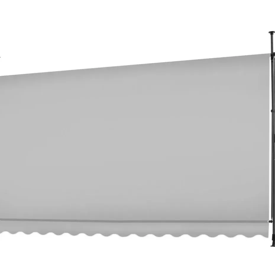 tectake Klemluifel met zwengel, in hoogte verstelbaar, Lichtgrijs