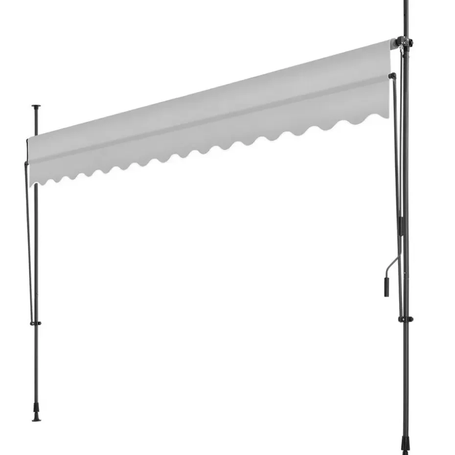 tectake Klemluifel met zwengel, in hoogte verstelbaar, Lichtgrijs