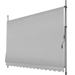 tectake Klemluifel met zwengel, in hoogte verstelbaar, Lichtgrijs