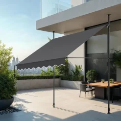 tectake Klemluifel met zwengel, in hoogte verstelbaar, Zwart / Grijs