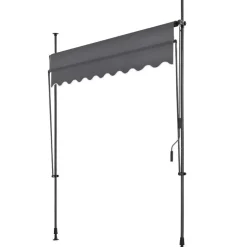 tectake Klemluifel met zwengel, in hoogte verstelbaar, Zwart / Grijs