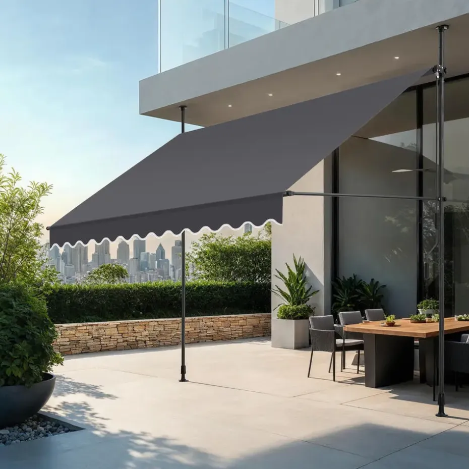 tectake Klemluifel met zwengel, in hoogte verstelbaar, Zwart / Grijs