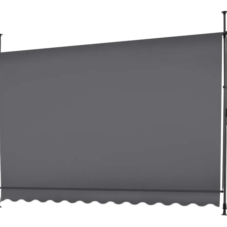 tectake Klemluifel met zwengel, in hoogte verstelbaar, Zwart / Grijs