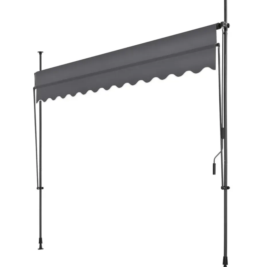 tectake Klemluifel met zwengel, in hoogte verstelbaar, Zwart / Grijs