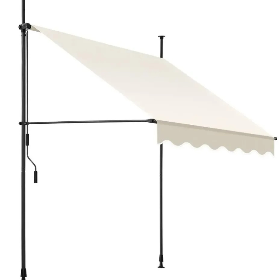 tectake Klemluifel met zwengel, in hoogte verstelbaar, Beige