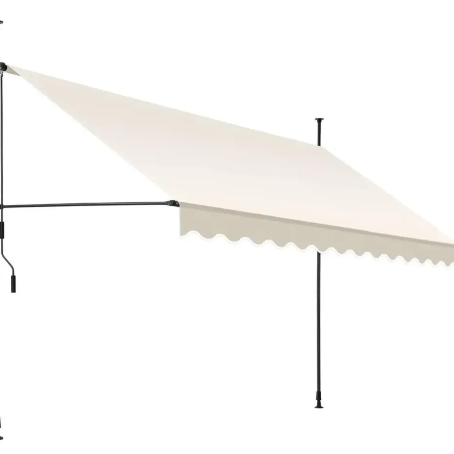 tectake Klemluifel met zwengel, in hoogte verstelbaar, Beige