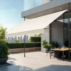 tectake Klemluifel met zwengel, in hoogte verstelbaar, Beige